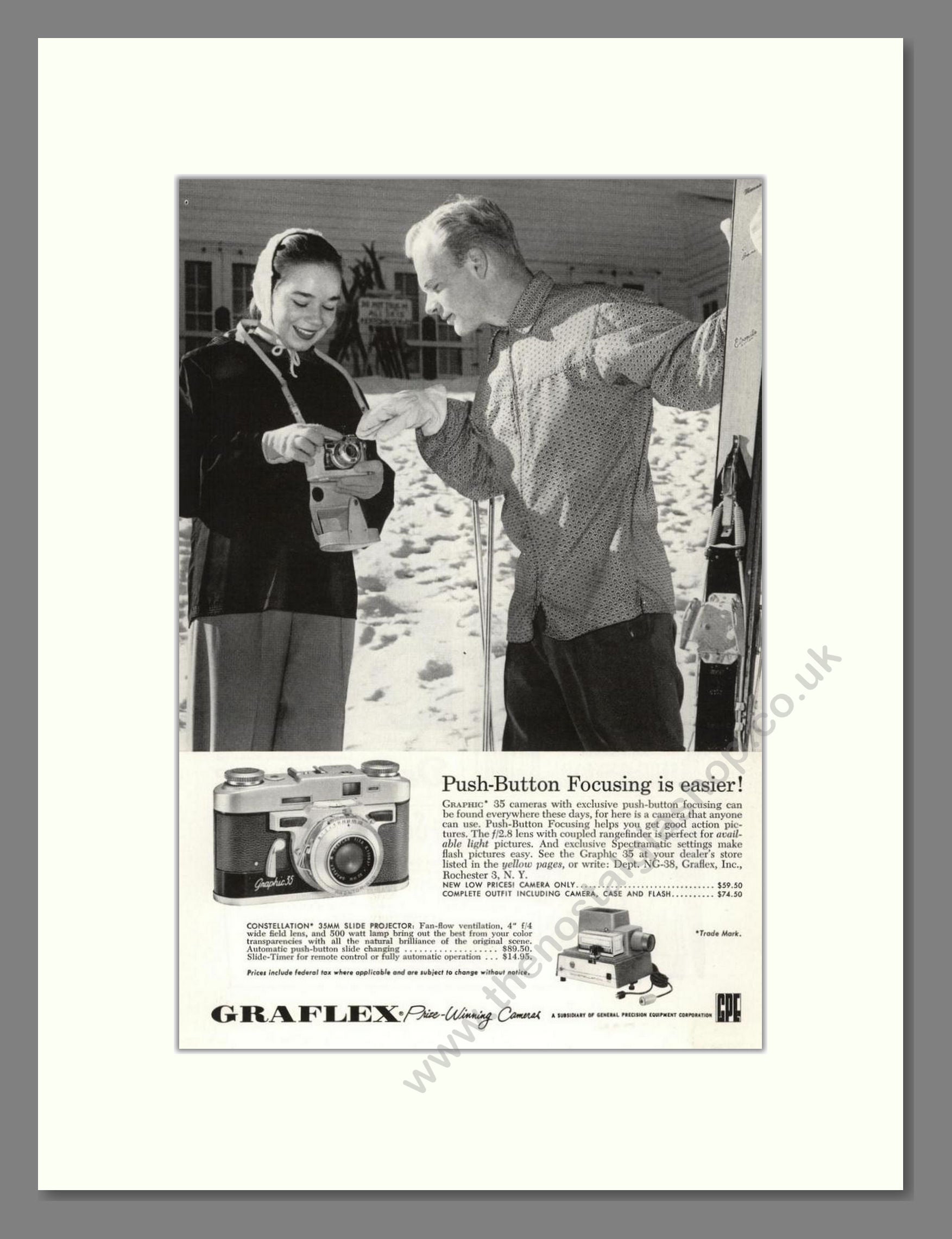 Graflex - Graphic 35. Vintage Advert 1958 (ref AD68153)