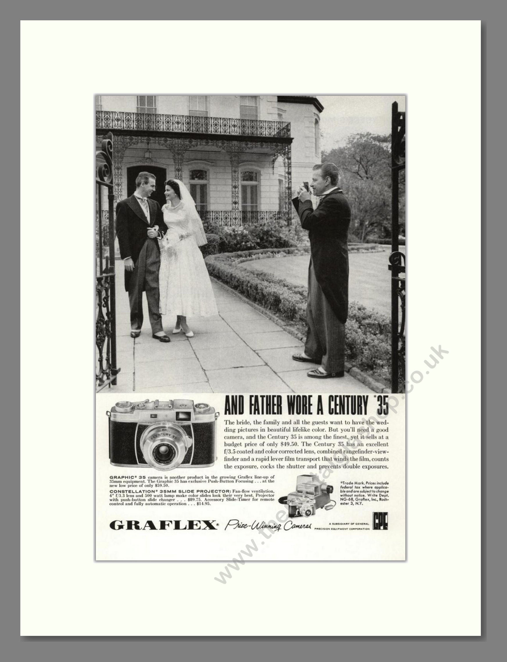 Graflex - Century 35. Vintage Advert 1958 (ref AD68154)