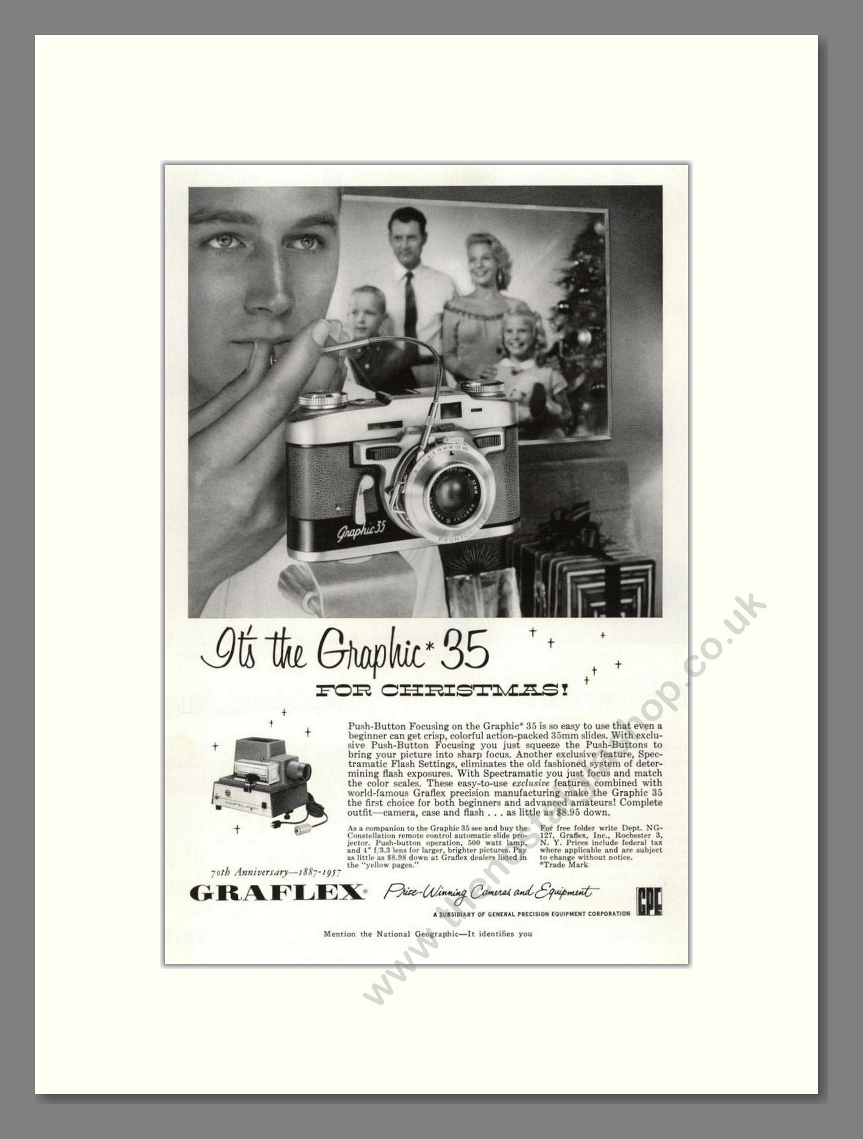 Graflex - Graphic 35. Vintage Advert 1957 (ref AD68156)