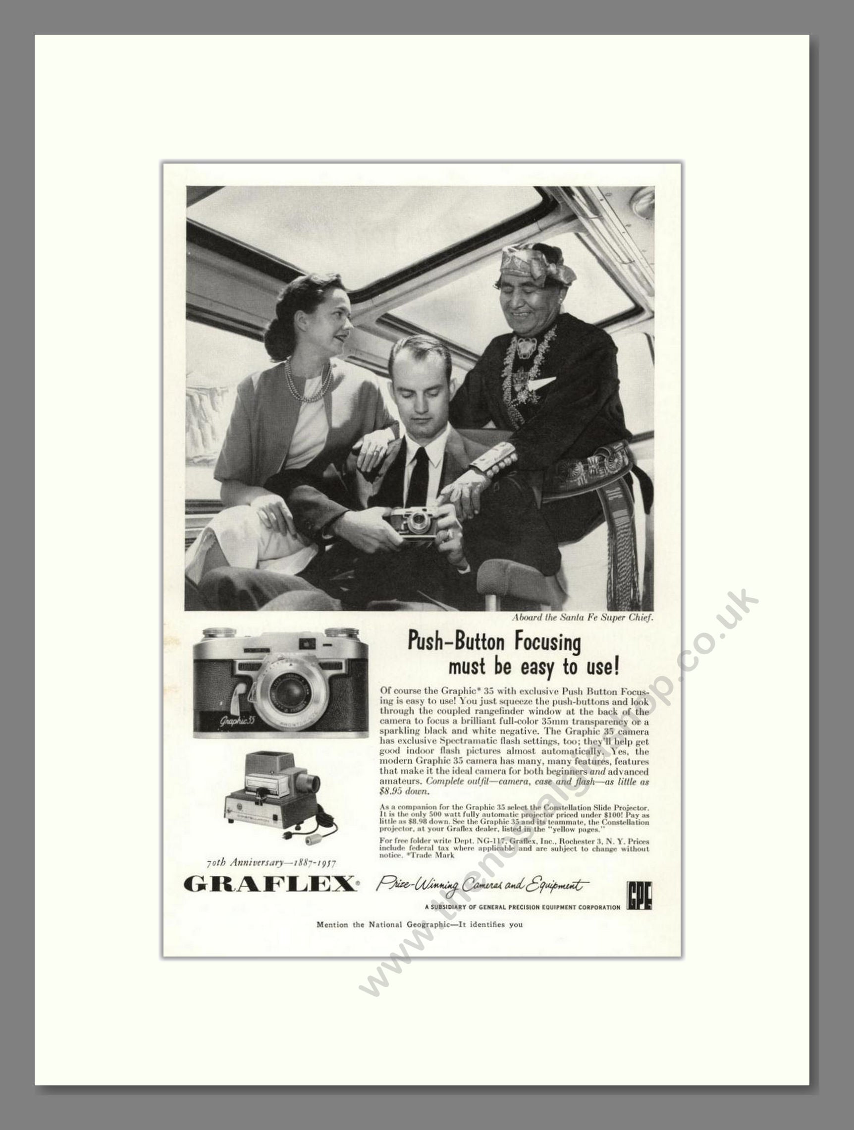 Graflex - Graphic 35. Vintage Advert 1957 (ref AD68157)