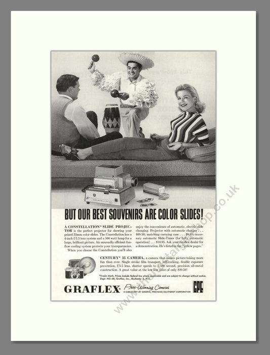Graflex - Color Slides. Vintage Advert 1958 (ref AD68160)