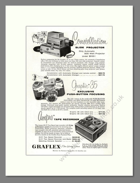 Graflex - Various Products. Vintage Advert 1956 (ref AD68161)