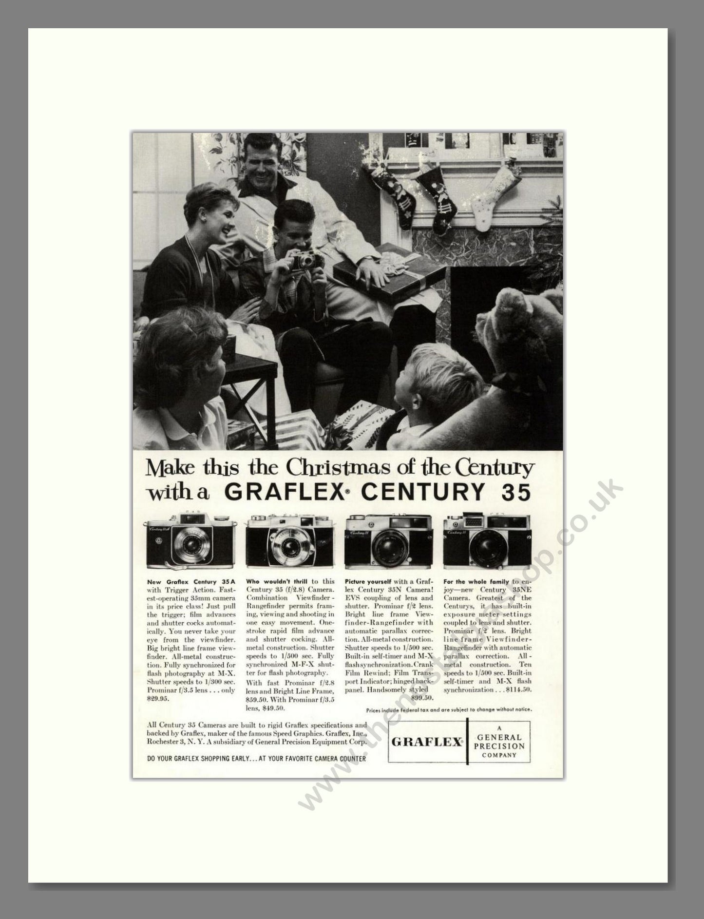 Graflex - Century 35. Vintage Advert 1959 (ref AD68162)