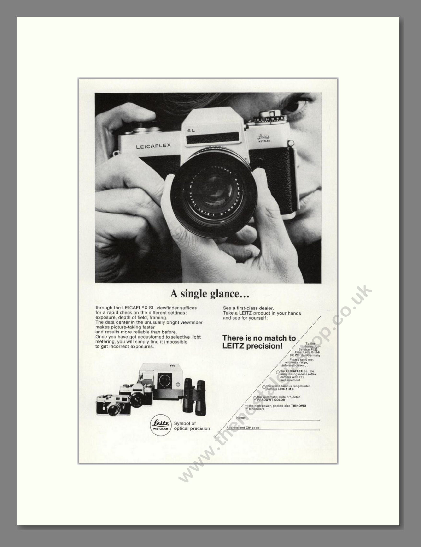 Leica - Leicaflex SL. Vintage Advert 1970 (ref AD68172)