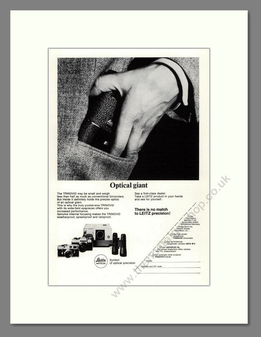 Leica - Optical Giant. Vintage Advert 1969 (ref AD68173)