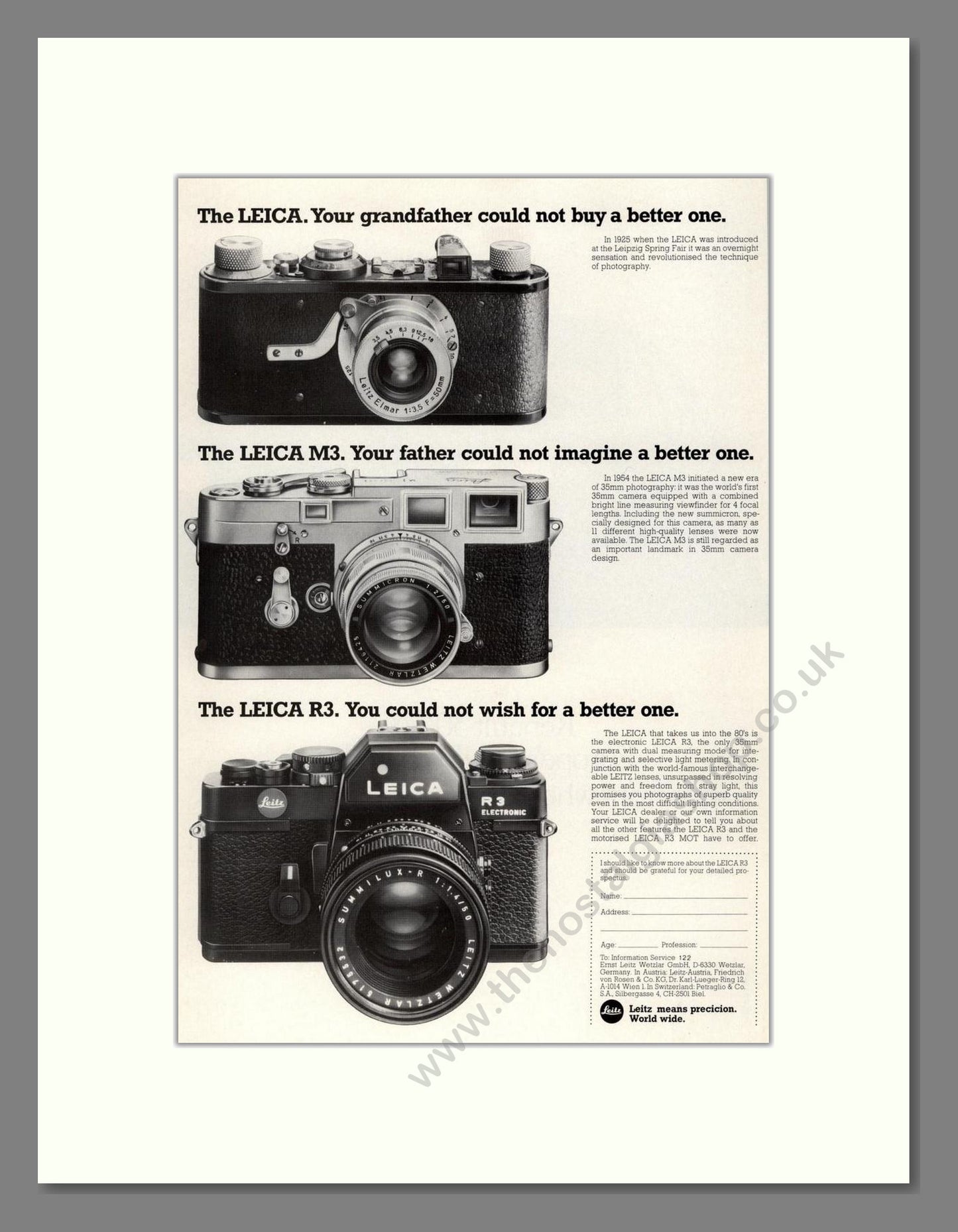 Leica - Various Products. Vintage Advert 1979 (ref AD68176)
