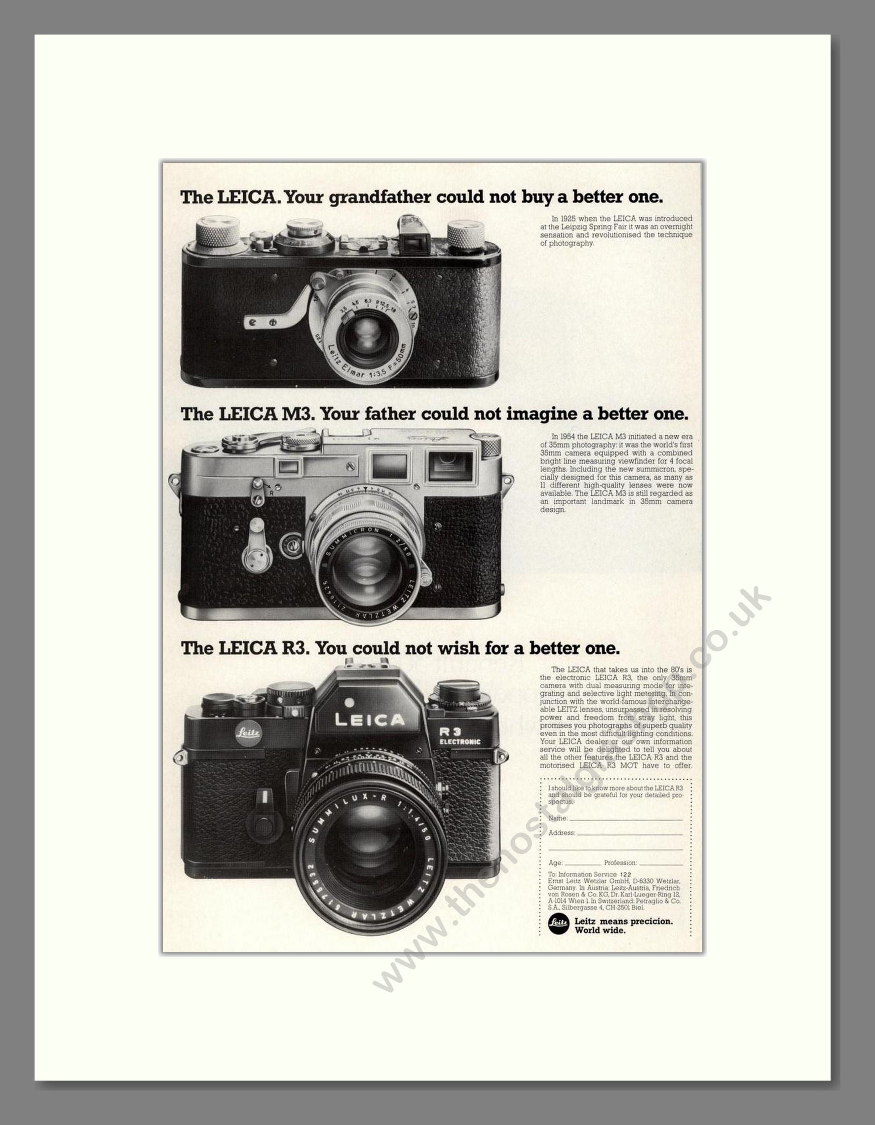 Leica - Various Products. Vintage Advert 1979 (ref AD68176)