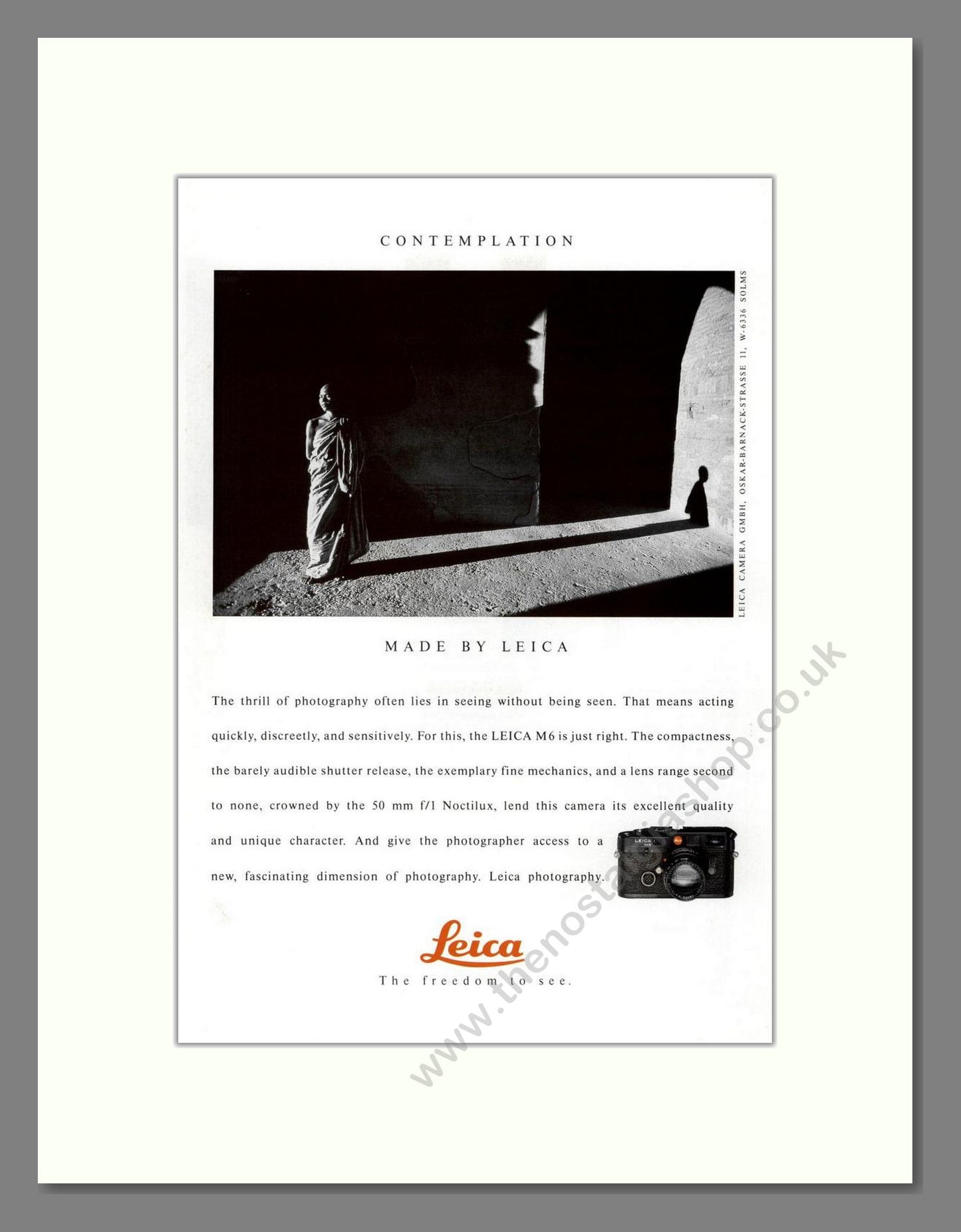Leica - M6. Vintage Advert 1993 (ref AD68178)