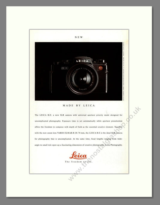 Leica - R-E. Vintage Advert 1992 (ref AD68180)