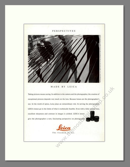 Leica - Lenses. Vintage Advert 1992 (ref AD68183)