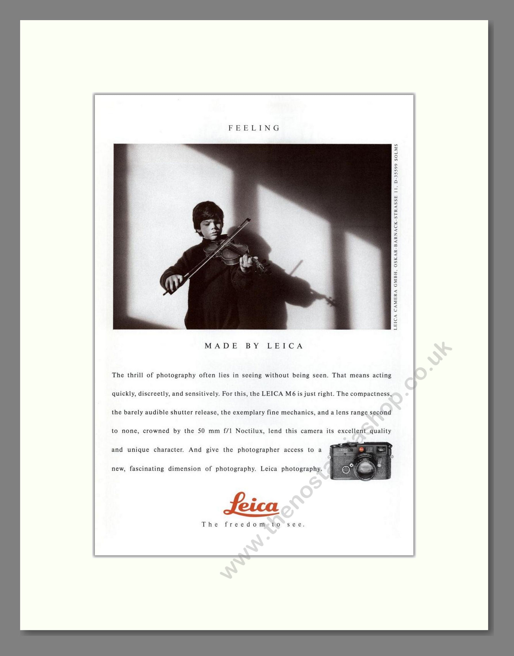 Leica - M6. Vintage Advert 1993 (ref AD68185)