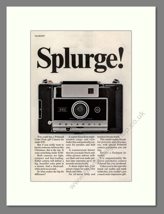 Polaroid - Color Pack Camera. Vintage Advert 1967 (ref AD68190)