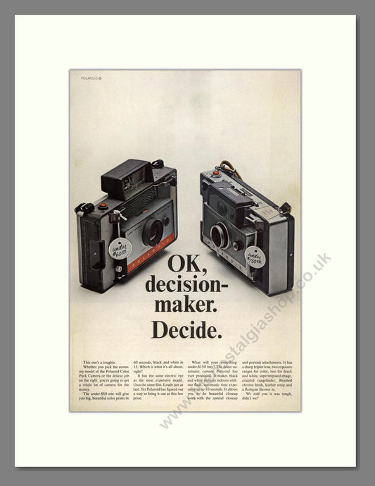 Polaroid - Color Pack Camera. Vintage Advert 1966 (ref AD68194)