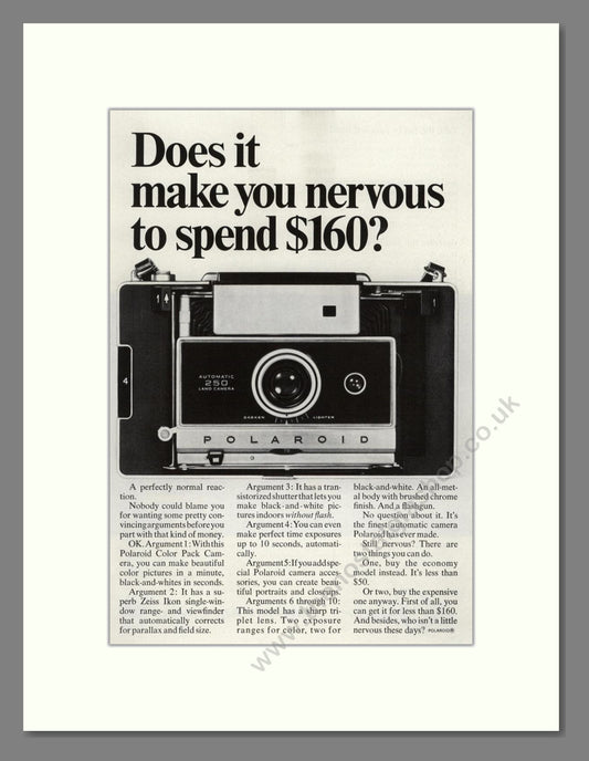 Polaroid - Color Pack Camera. Vintage Advert 1968 (ref AD68196)