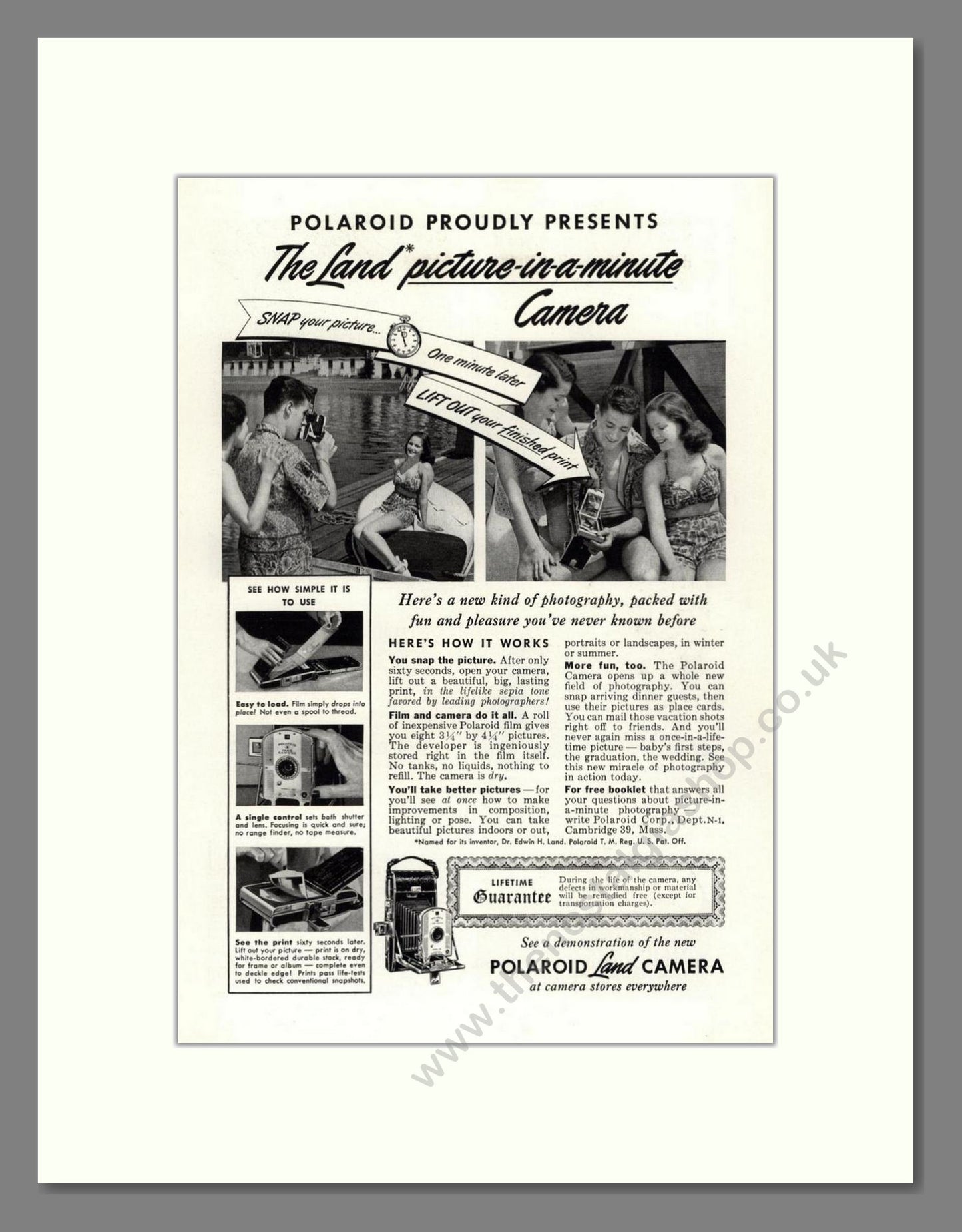 Polaroid - Land Camera. Vintage Advert 1949 (ref AD68200)
