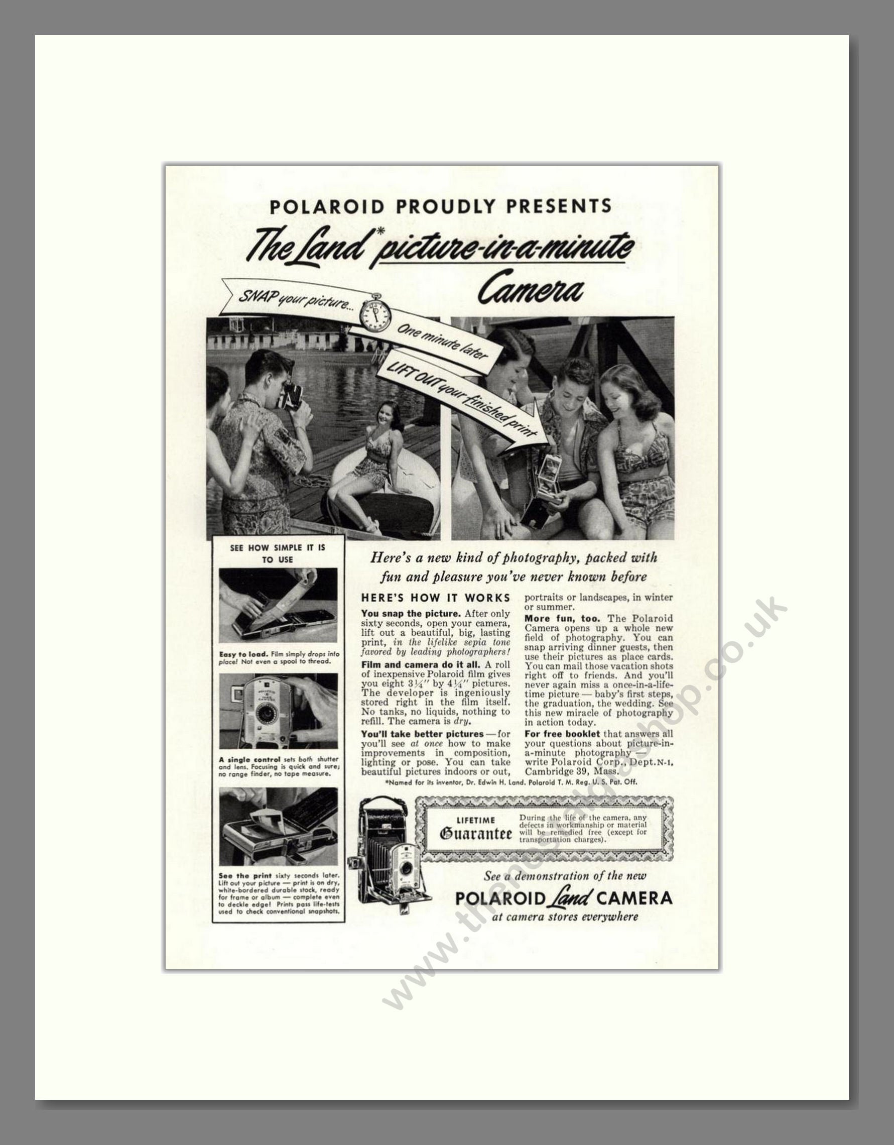 Polaroid - Land Camera. Vintage Advert 1949 (ref AD68200)