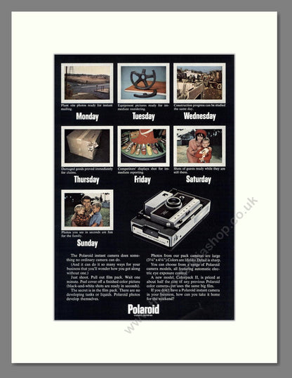 Polaroid - Instant Camera (Double Advert). Vintage Advert 1969 (ref AD68201)