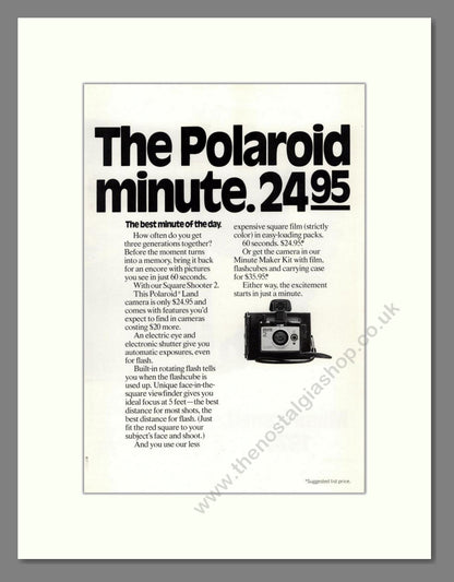 Polaroid - Land Camera (Double Advert). Vintage Advert 1974 (ref AD68203)