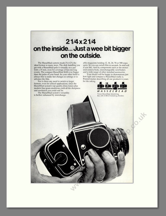 Hasselblad - Reflex Camera. Vintage Advert 1978 (ref AD68207)