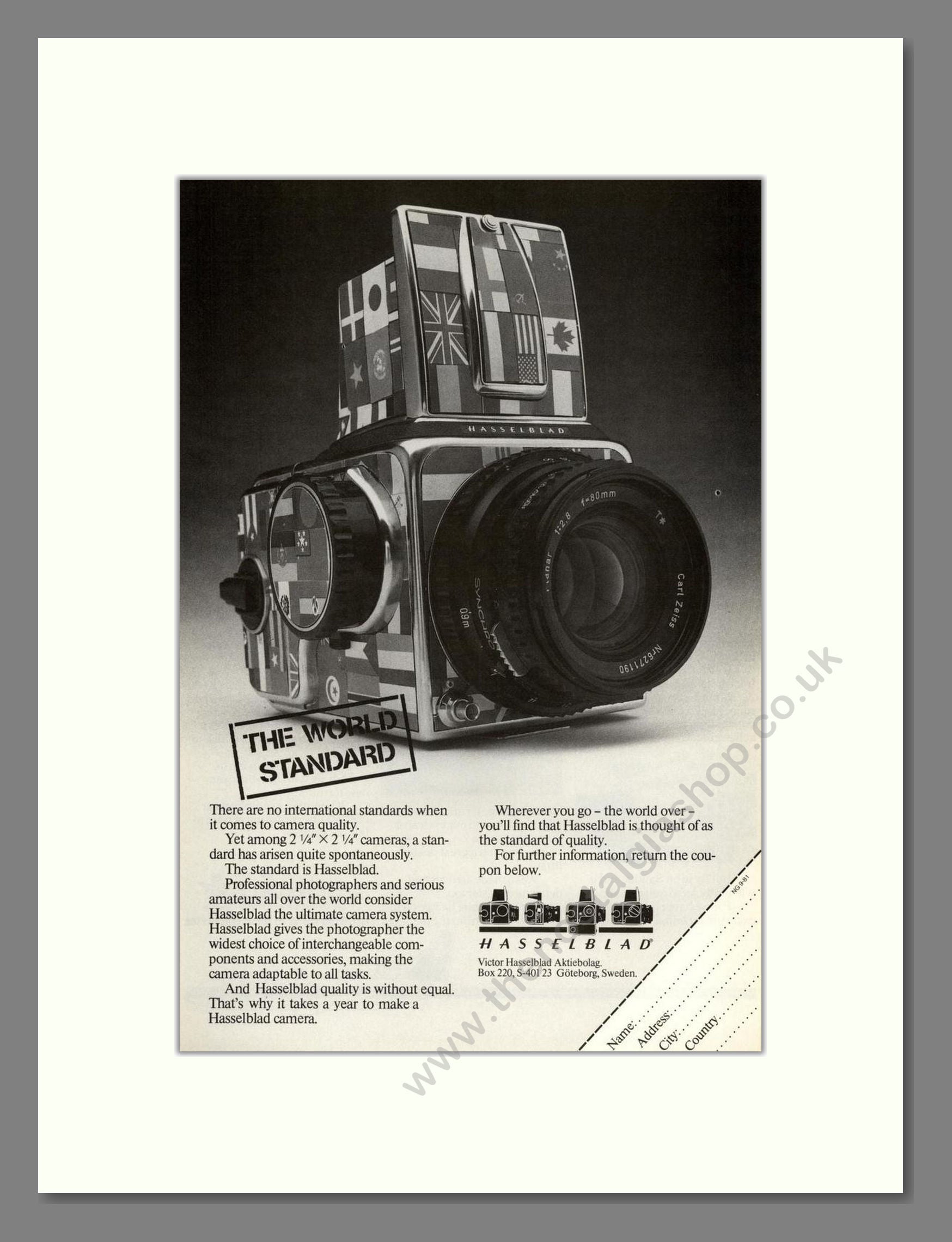 Hasselblad - Reflex Camera. Vintage Advert 1981 (ref AD68209)
