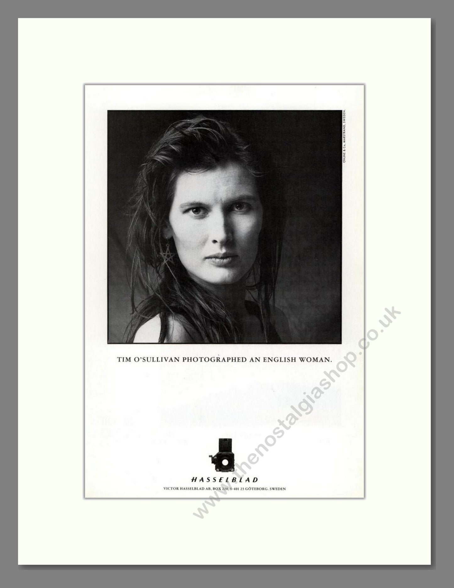 Hasselblad - Tim O'Sullivan. Vintage Advert 1989 (ref AD68215)