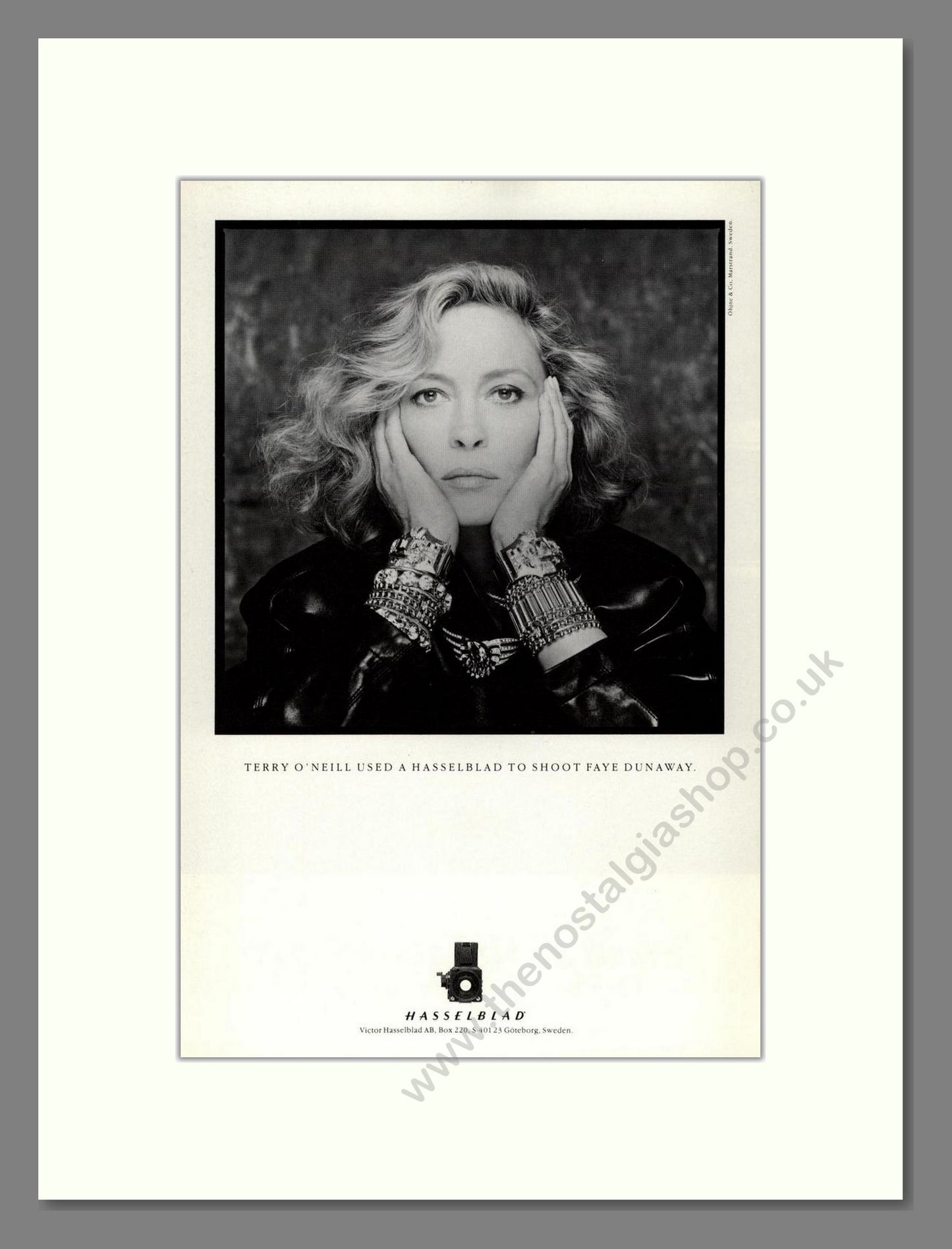 Hasselblad - Terry O'Neill. Vintage Advert 1986 (ref AD68217)