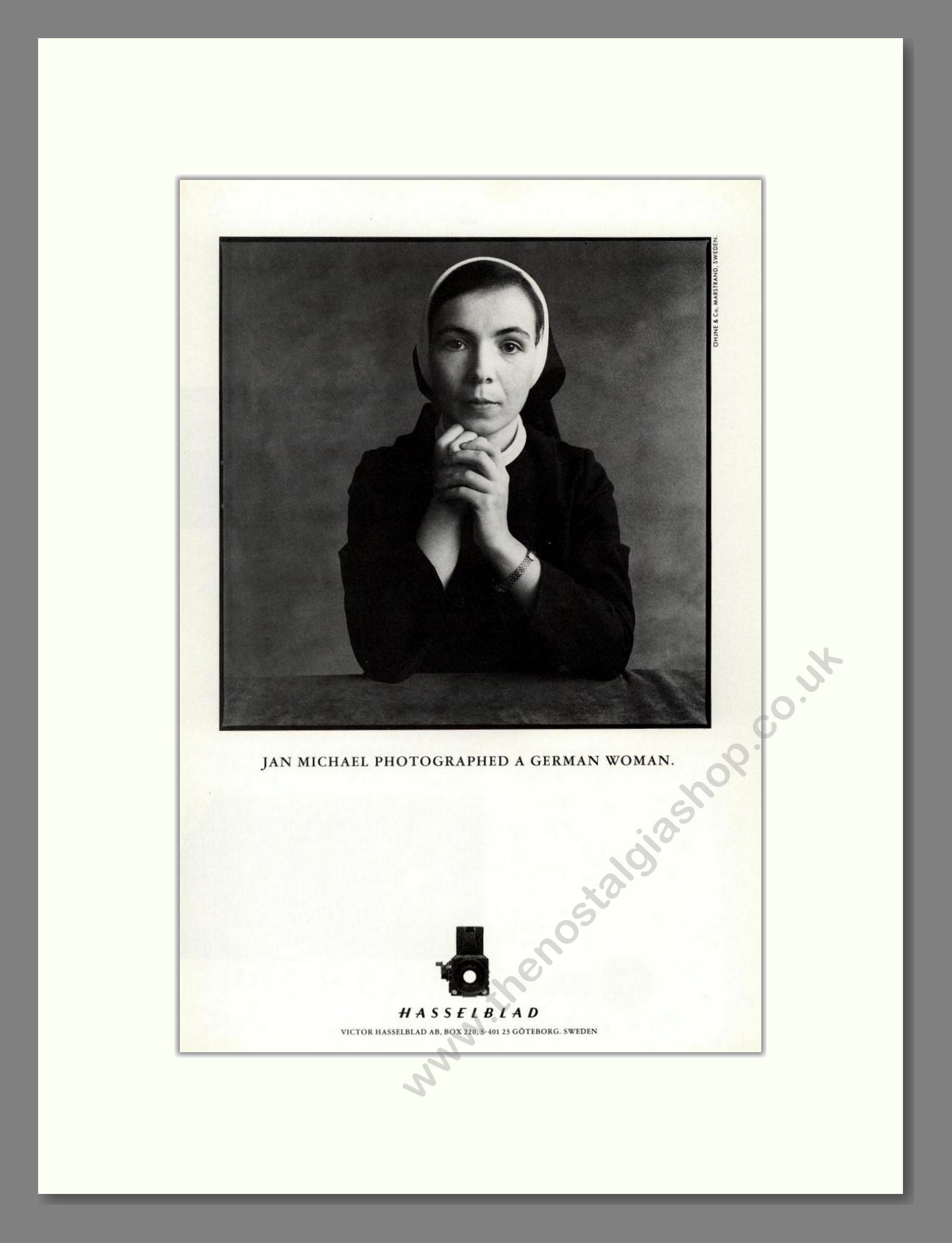 Hasselblad - Jan Michael. Vintage Advert 1989 (ref AD68218)
