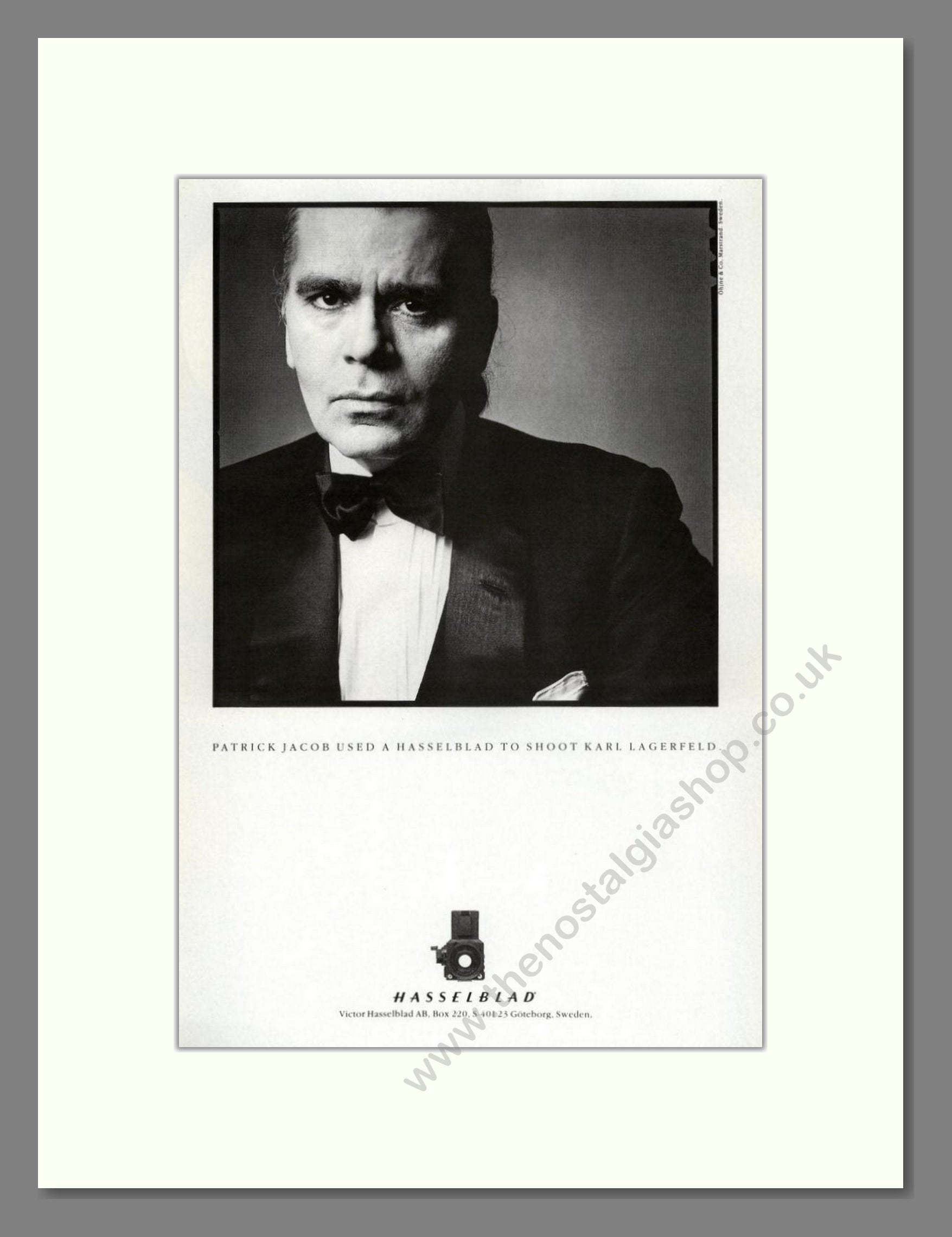 Hasselblad - Patrick Jacob. Vintage Advert 1987 (ref AD68221)