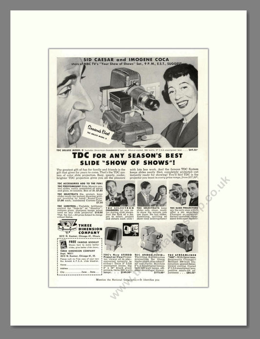 TDC - Slide Projector. Vintage Advert 1953 (ref AD68232)