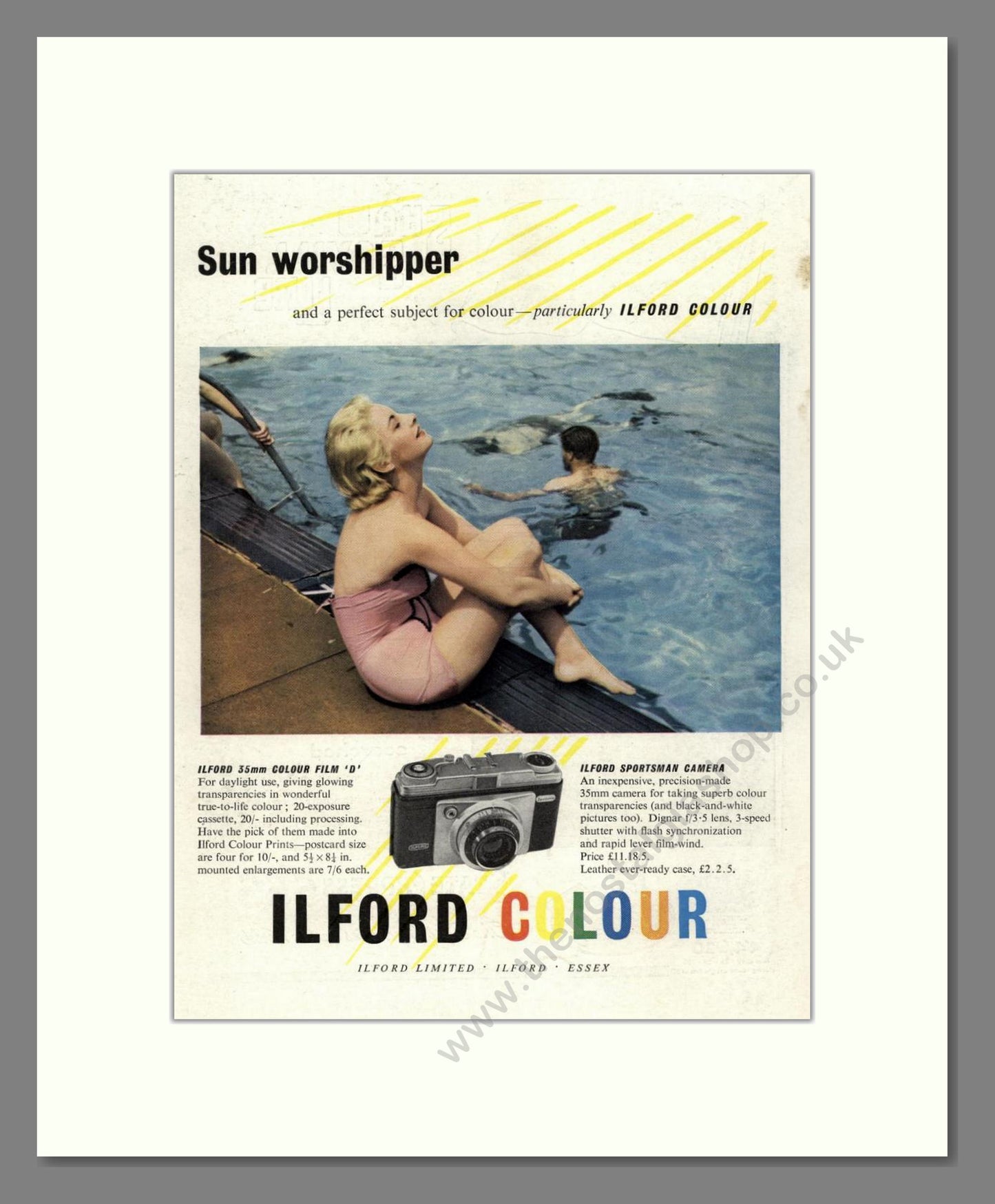 Ilford - Colour Film. Vintage Advert 1958 (ref AD68233)
