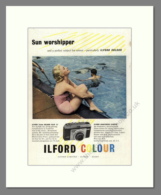 Ilford - Colour Film. Vintage Advert 1958 (ref AD68233)