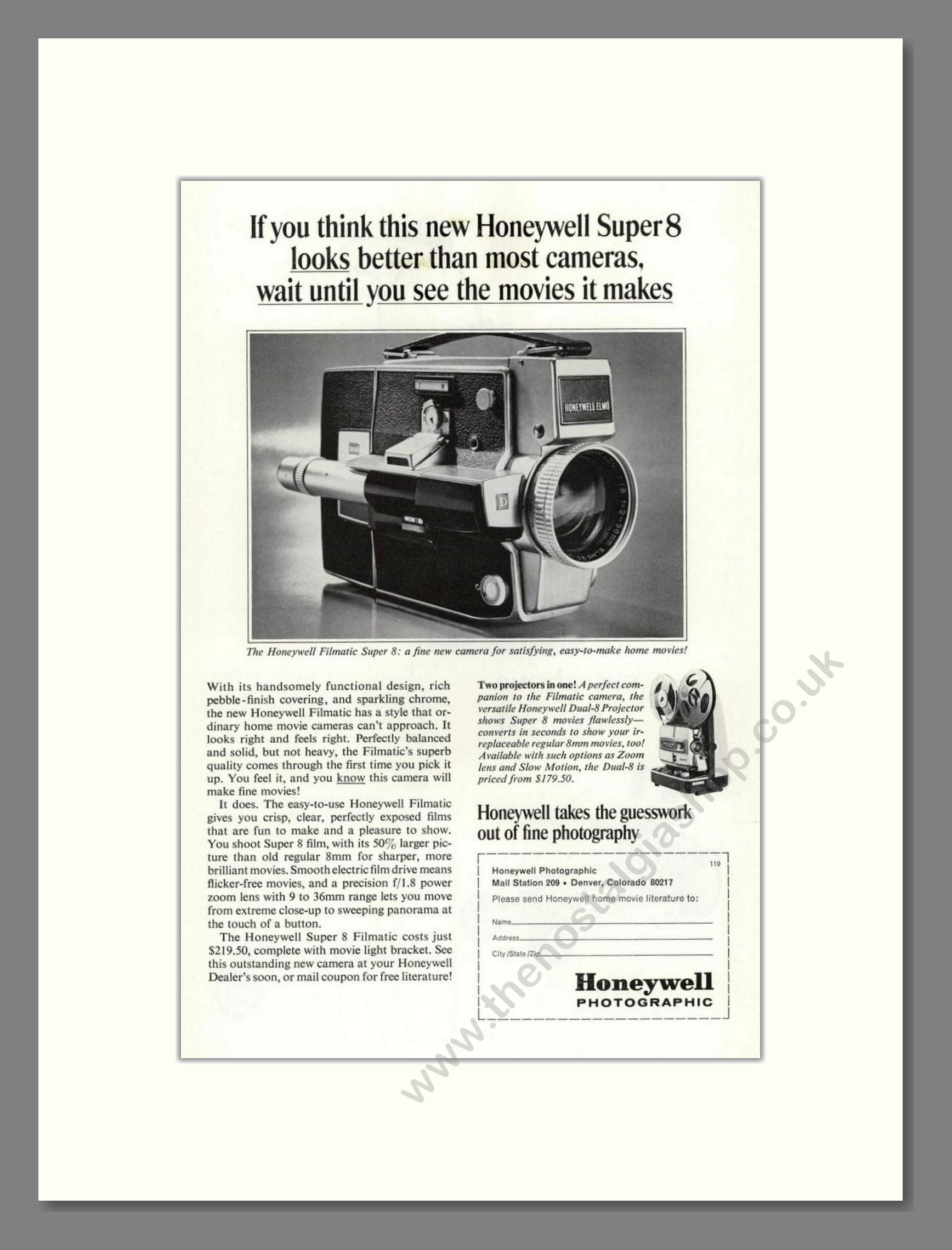 Honeywell - Super 8. Vintage Advert 1967 (ref AD68241)