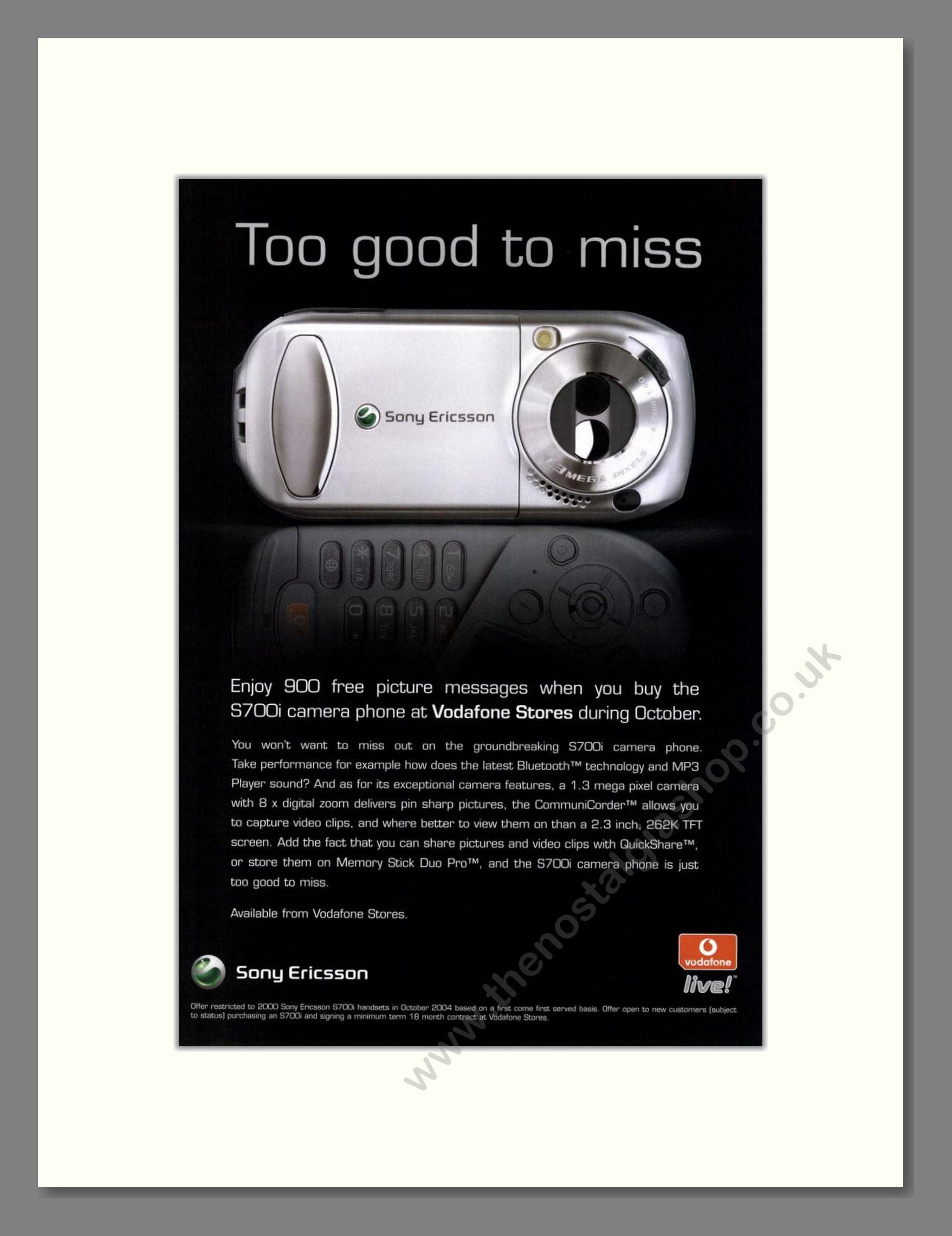 Sony Ericsson - S700i. Vintage Advert 2004 (ref AD68247)