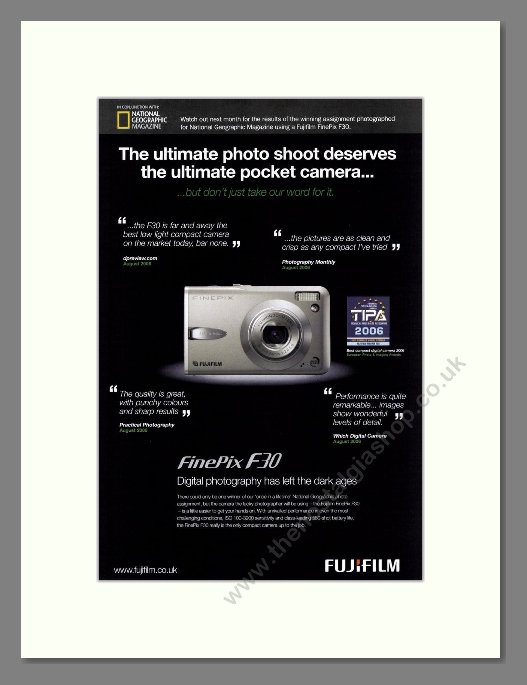 Fujifilm - Finepix F30. Vintage Advert 2006 (ref AD68249)