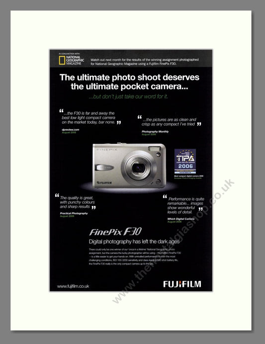 Fujifilm - Finepix F30. Vintage Advert 2006 (ref AD68249)