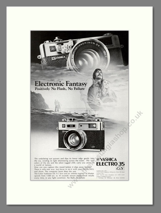 Yashica - Electro 35 GS. Vintage Advert 1971 (ref AD68253)
