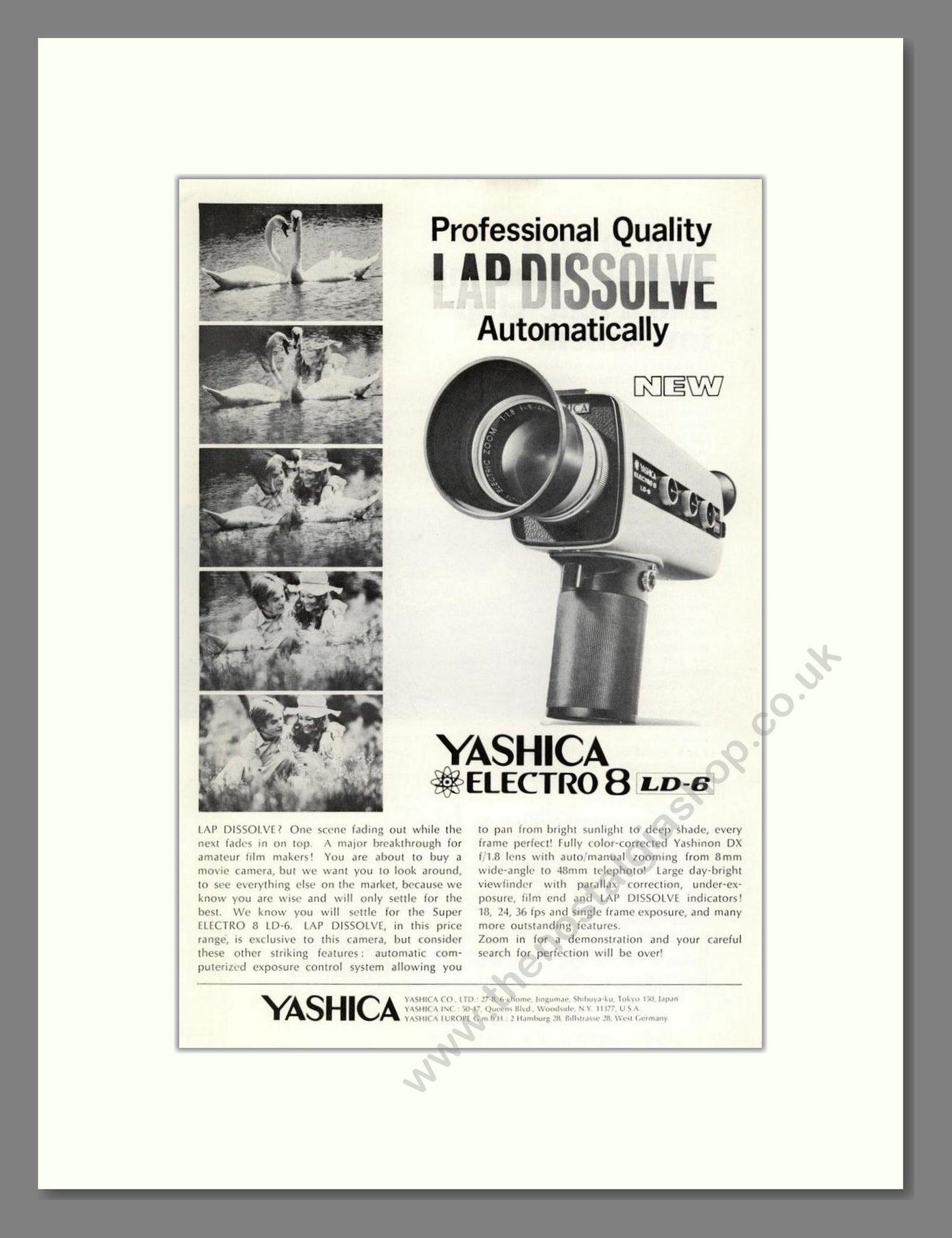 Yashica - Electro 8. Vintage Advert 1973 (ref AD68258)
