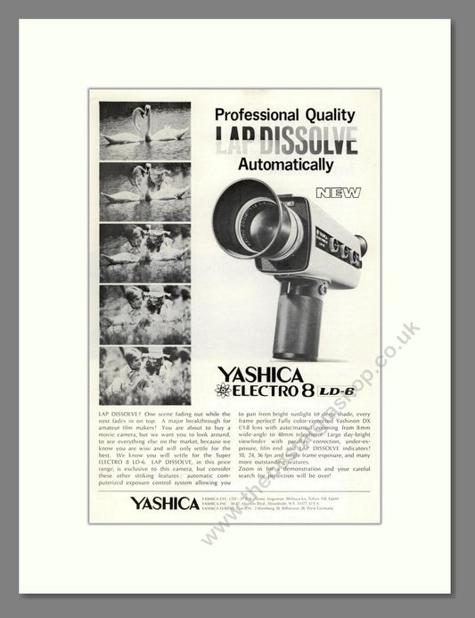 Yashica - Electro 8. Vintage Advert 1973 (ref AD68258)