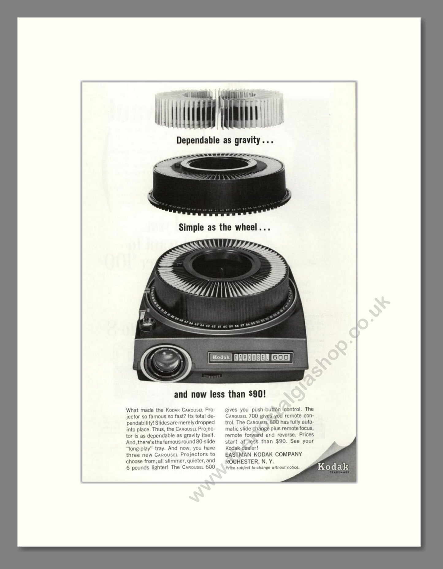 Kodak - Carousel Projectors. Vintage Advert 1964 (ref AD68263)
