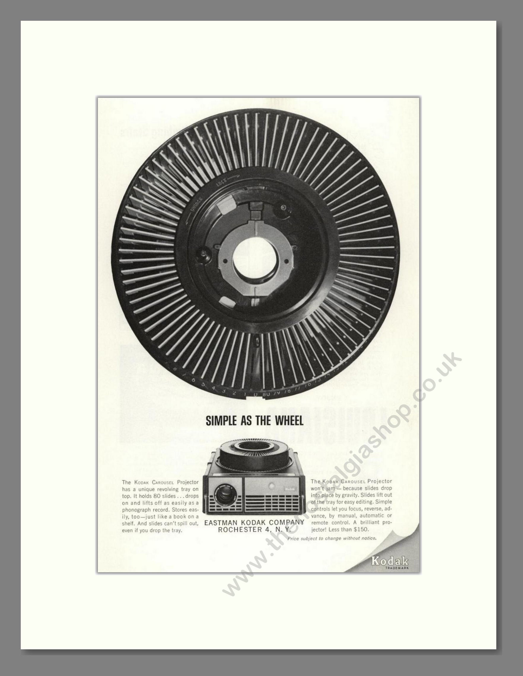 Kodak - Carousel Projectors. Vintage Advert 1963 (ref AD68264)