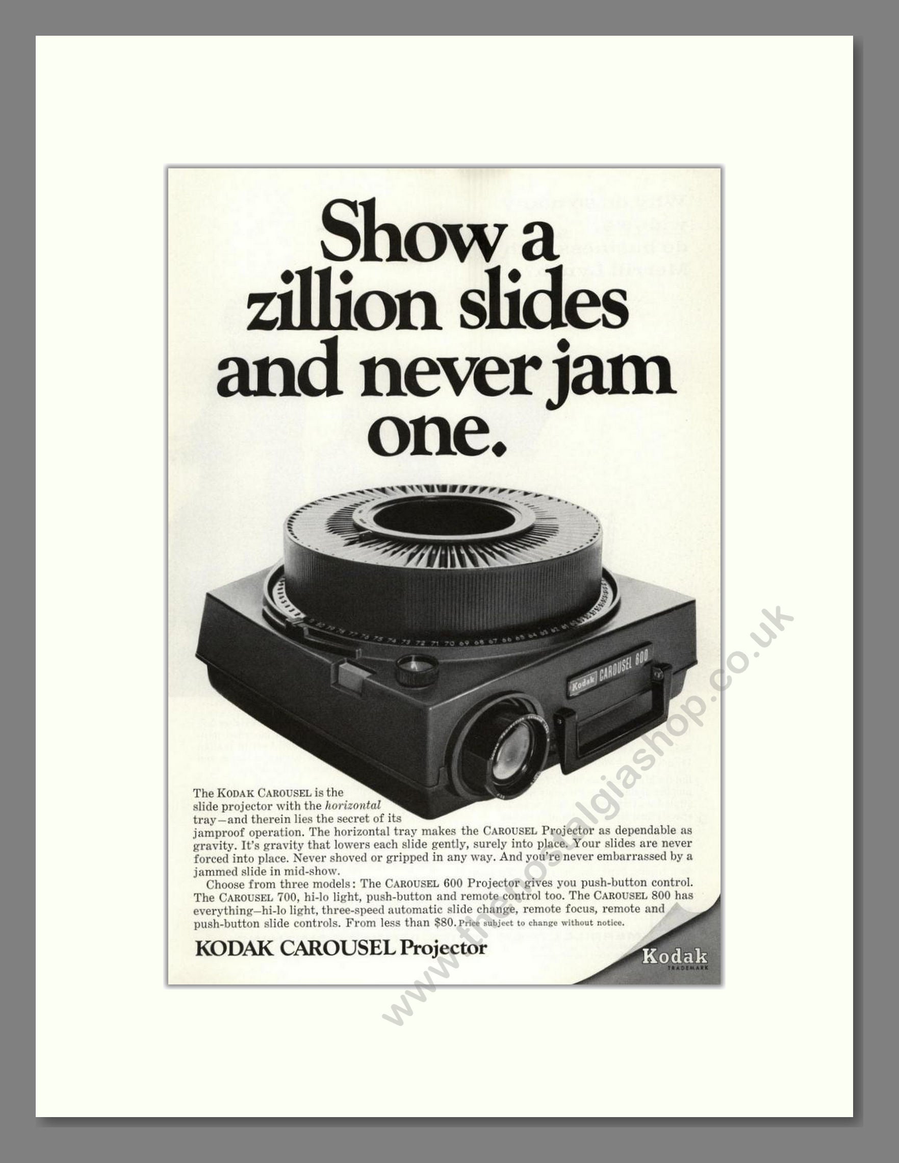 Kodak - Carousel Projectors. Vintage Advert 1966 (ref AD68265)