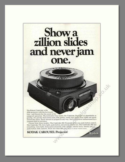 Kodak - Carousel Projectors. Vintage Advert 1966 (ref AD68265)