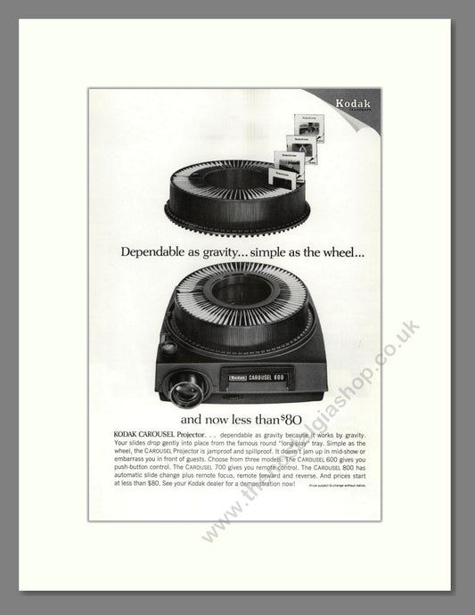 Kodak - Carousel Projectors. Vintage Advert 1966 (ref AD68266)