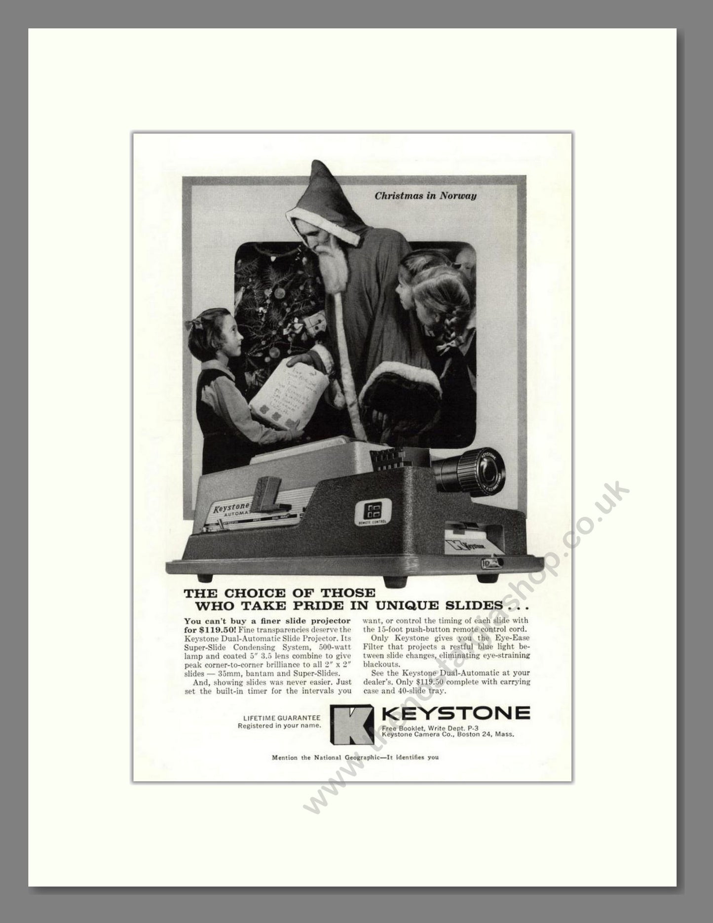 Keystone - Slide Projector. Vintage Advert 1959 (ref AD68272)