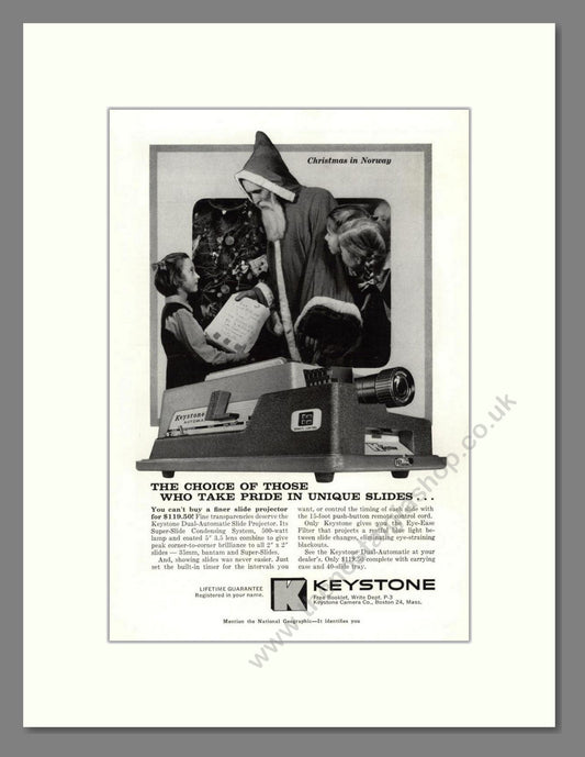 Keystone - Slide Projector. Vintage Advert 1959 (ref AD68272)