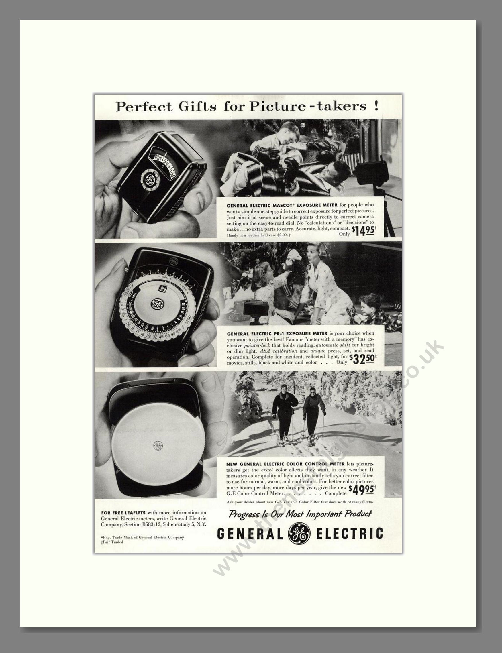 General Electric - Photogtaphy Gifts. Vintage Advert 1955 (ref AD68273)