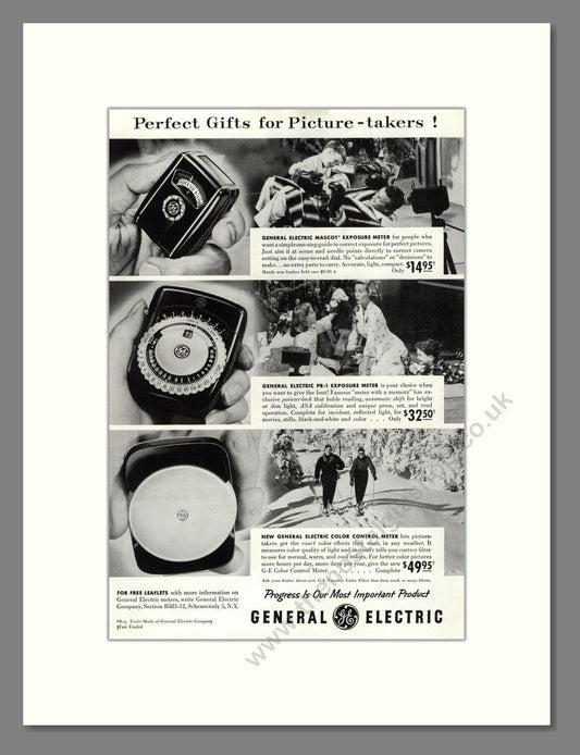 General Electric - Photogtaphy Gifts. Vintage Advert 1955 (ref AD68273)