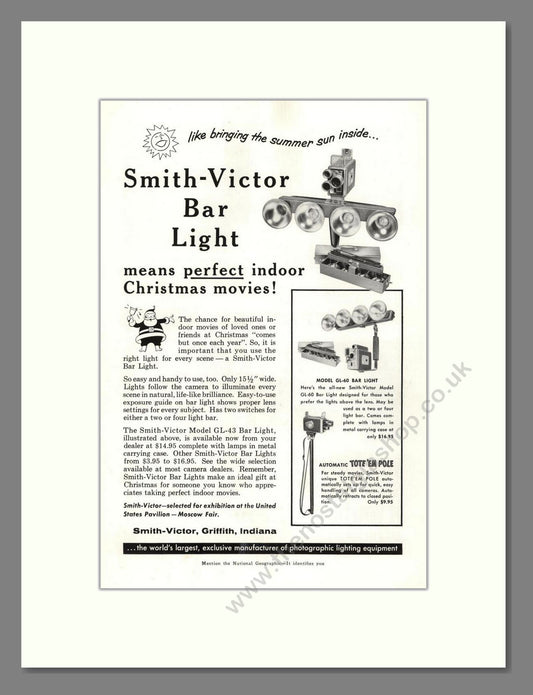 Smith-Victor - Bar Light. Vintage Advert 1959 (ref AD68275)