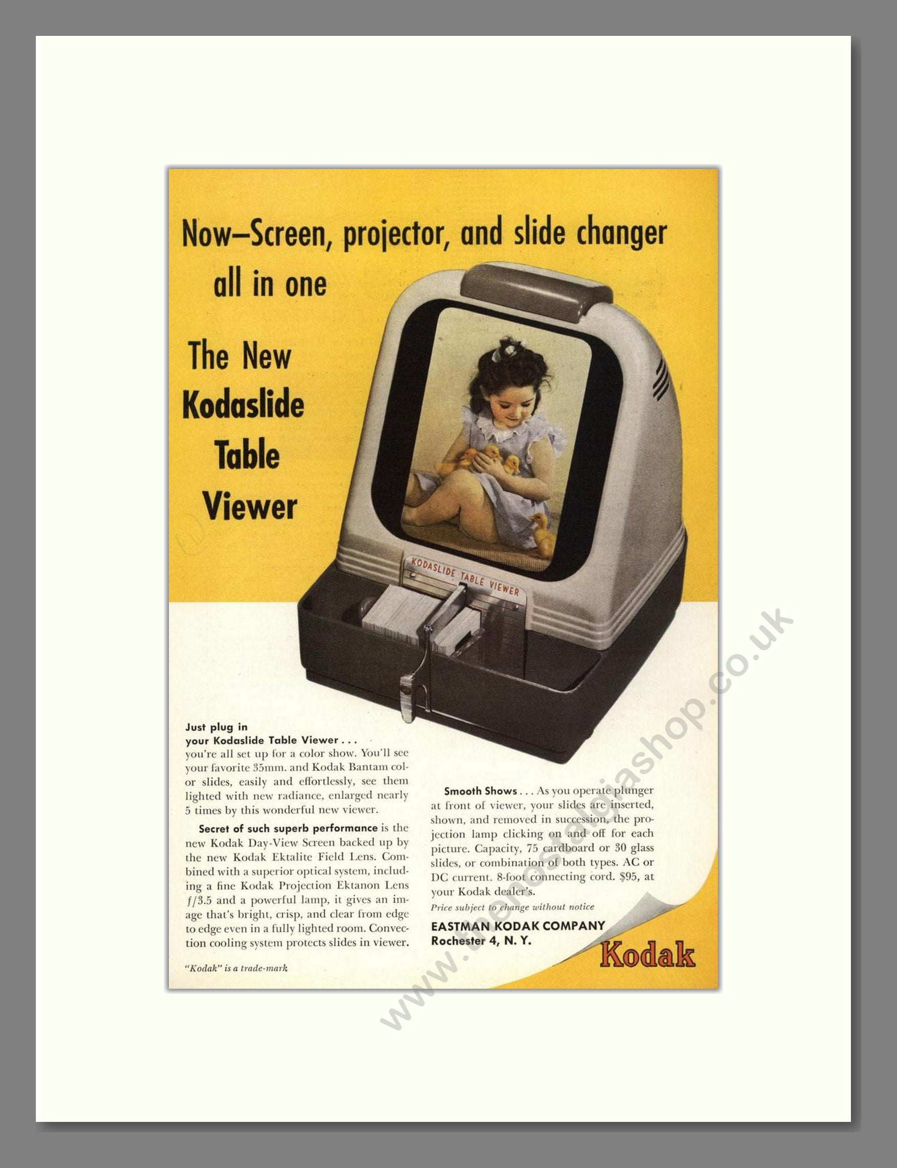 Kodak - Kodaslide Table Viewer. Vintage Advert 1949 (ref AD68277)