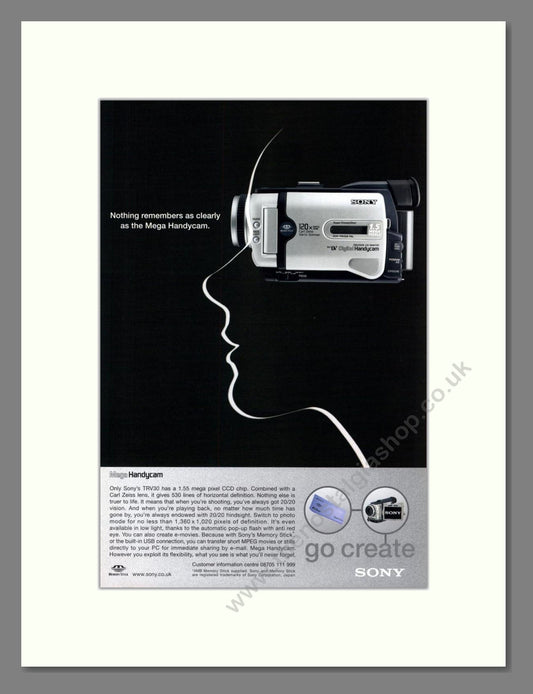 Sony - Mega Handycam. Vintage Advert 2000 (ref AD68283)